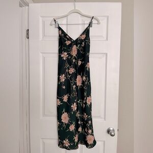 Urban Outfitters Floral satin Green Dress